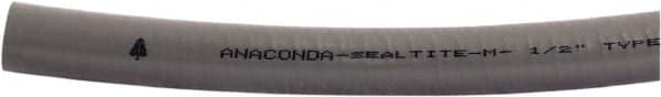 Anaconda Sealtite - 1" Trade Size, 100' Long, Flexible Liquidtight Conduit - Galvanized Steel & PVC, 1" ID, Gray - Exact Tooling