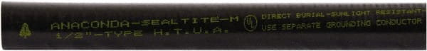 Anaconda Sealtite - 1" Trade Size, 400' Long, Flexible Liquidtight Conduit - Galvanized Steel & PVC, 25.4mm ID, Black - Exact Tooling