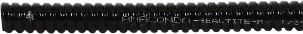 Anaconda Sealtite - 1" Trade Size, 100' Long, Flexible Liquidtight Conduit - Galvanized Steel & PVC, 25.4mm ID, Black - Exact Tooling