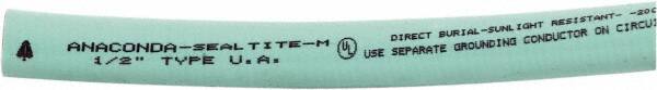 Anaconda Sealtite - 1/2" Trade Size, 500' Long, Flexible Liquidtight Conduit - Galvanized Steel & PVC, 12.7mm ID - Exact Tooling