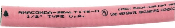 Anaconda Sealtite - 1/2" Trade Size, 500' Long, Flexible Liquidtight Conduit - Galvanized Steel & PVC, 12.7mm ID - Exact Tooling