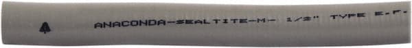 Anaconda Sealtite - 1" Trade Size, 100' Long, Flexible Liquidtight Conduit - Galvanized Steel & PVC, 25.4mm ID, Gray - Exact Tooling