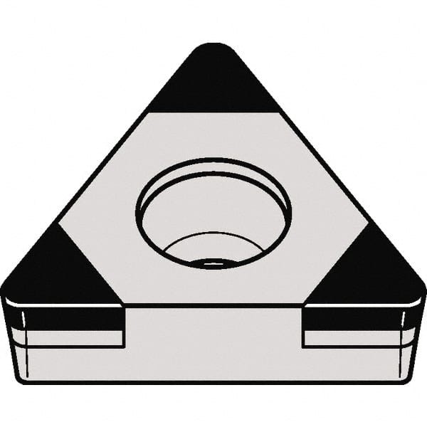 Kennametal - TCGW21.51 MT Grade KBH10 CBN Turning Insert - 60° Triangle, 1/4" Inscr Circle, 3/32" Thick, 1/64" Corner Radius - Exact Tooling