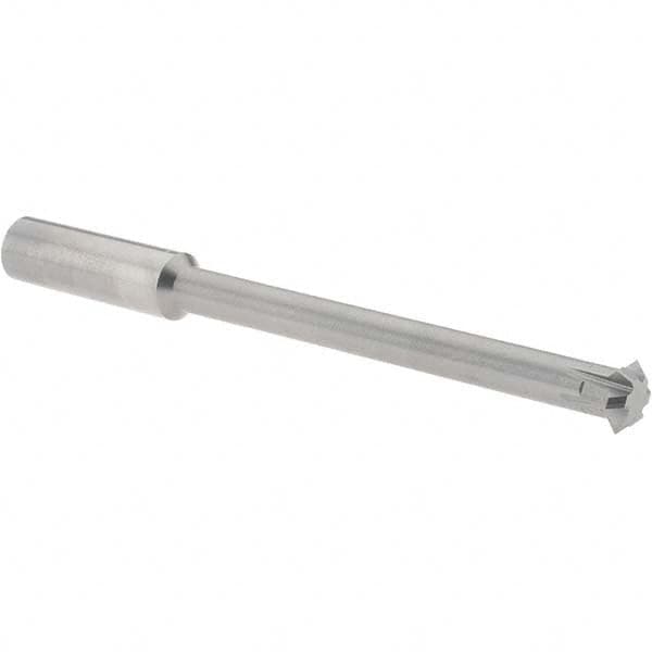 Accupro - 3/8° 3/8" Cut Diam, 1/8" Cut Width, 3/8" Shank, Solid Carbide Double-Angle Cutter - Exact Tooling