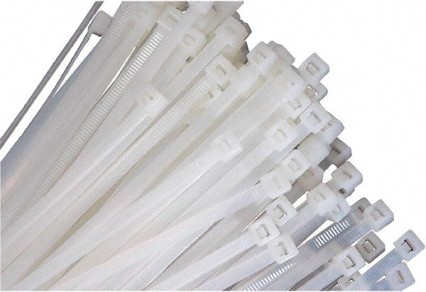 Triton - 24" Long Natural (Color) Nylon Standard Cable Tie - 175 Lb Tensile Strength, 7.18" Max Bundle Diam - Exact Tooling
