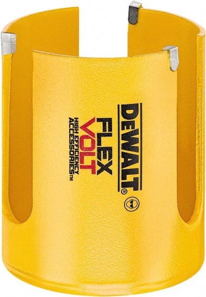 DeWALT - 2-1/8" Diam, 2" Cutting Depth, Hole Saw - Carbide-Tipped Saw, Toothed Edge - Exact Tooling