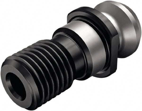 Seco - ANSI B5-50, DIN40, CAT40 Taper, M16x2 Thread, 45° Angle Radius, Standard Retention Knob - 1-1/2" OAL, 0.74" Knob Diam, 0.64" from Knob to Flange, Through Coolant - Exact Tooling