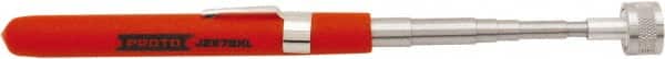 Proto - 8-1/4" Long Magnetic Retrieving Tool - 5 Lb Max Pull, 30-1/4" Collapsed Length, Steel Coil/Plastic - Exact Tooling