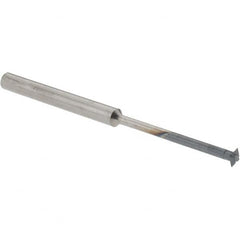 Accupro - 1/8° 1/8" Cut Diam, 0.036" Cut Width, 1/8" Shank, Solid Carbide Double-Angle Cutter - Exact Tooling