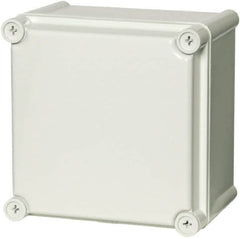 Fibox - Polycarbonate Standard Enclosure Screw Cover - NEMA 1, 3, 3S, 4, 4X, 6, 6P, 12, 5.12" Wide x 7.48" High x 7.48" Deep, Impact Resistant - Exact Tooling