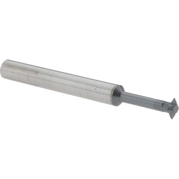 Accupro - 1/4° 1/4" Cut Diam, 0.072" Cut Width, 1/4" Shank, Solid Carbide Double-Angle Cutter - Exact Tooling