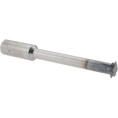 Accupro - 1/2° 1/2" Cut Diam, 0.109" Cut Width, 1/2" Shank, Solid Carbide Double-Angle Cutter - Exact Tooling