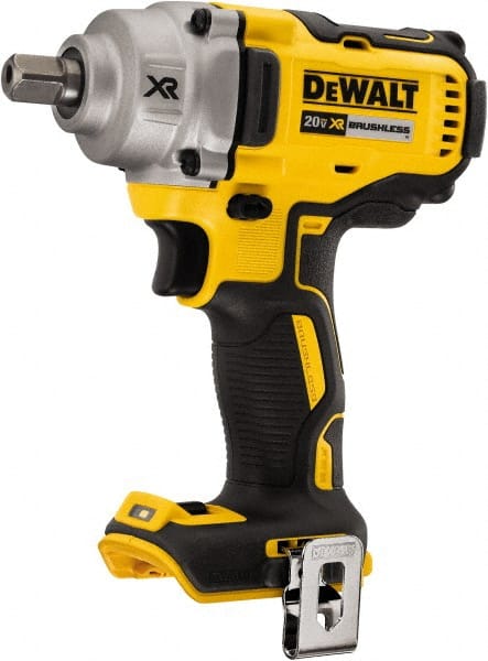 DeWALT - 1/2" Drive 20 Volt Mid-Handle Cordless Impact Wrench & Ratchet - 2,000 RPM, 0 to 3,100 BPM, 330 Ft/Lb Torque, Lithium-Ion Batteries Not Included - Exact Tooling