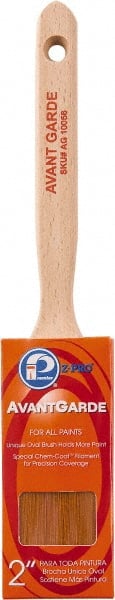Premier Paint Roller - 2" Oval Polyester Sash Brush - 2-3/4" Bristle Length, 7-1/4" Wood Sash Handle - Exact Tooling