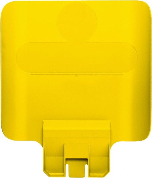 Rubbermaid - Square Lid for Use with 23 Gal Rectangular Recycle Containers - Yellow, Polypropylene, For Slim Jim Trash Cans - Exact Tooling