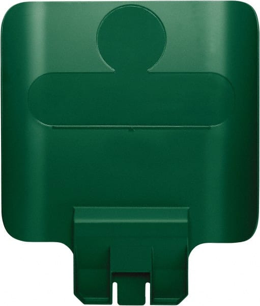 Rubbermaid - Square Lid for Use with 23 Gal Rectangular Recycle Containers - Green, Polypropylene, For Slim Jim Trash Cans - Exact Tooling