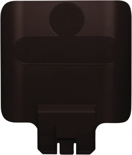 Rubbermaid - Square Lid for Use with 23 Gal Rectangular Recycle Containers - Brown, Polypropylene, For Slim Jim Trash Cans - Exact Tooling