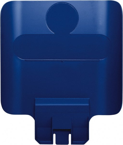 Rubbermaid - Square Lid for Use with 23 Gal Rectangular Recycle Containers - Blue, Polypropylene, For Slim Jim Trash Cans - Exact Tooling