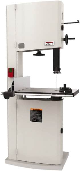 Jet - 14-1/8" Throat Capacity, Step Pulley Vertical Bandsaw - 3,100 SFPM, 1.75 hp, Single Phase - Exact Tooling
