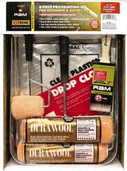 Premier Paint Roller - 3/8" Nap, Wall Paint Roller Set - 10" Wide, Steel Frame, Includes Paint Tray, Roller Cover & Frame - Exact Tooling