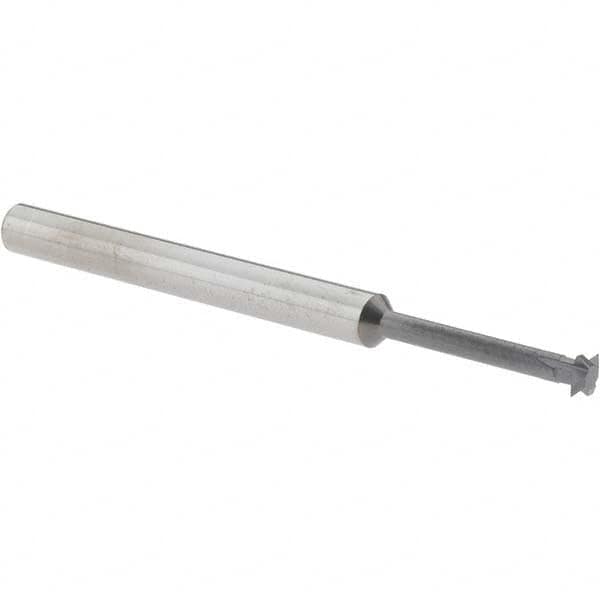 Accupro - 3/16° 3/16" Cut Diam, 0.055" Cut Width, 3/16" Shank, Solid Carbide Double-Angle Cutter - Exact Tooling