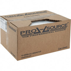 PRO-SOURCE - 4 mil Thick, Heavy-Duty Trash Bags - Linear Low-Density Polyethylene (LLDPE), Flat Pack Dispenser, 24" Wide x 42" High, Clear - Exact Tooling