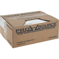 PRO-SOURCE - 1.5 mil Thick, Heavy-Duty Trash Bags - Linear Low-Density Polyethylene (LLDPE), Flat Pack Dispenser, 44" Wide x 47" High, Clear - Exact Tooling