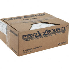 PRO-SOURCE - 2 mil Thick, Heavy-Duty Trash Bags - Linear Low-Density Polyethylene (LLDPE), Flat Pack Dispenser, 38" Wide x 48" High, Clear - Exact Tooling