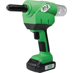 Marson - 3/16 to 1/4" Closed End Rivet Capacity , 4,600 Lb Pull Force Cordless Electric Riveter - 1.18" Stroke Length, 20 VDC, Mandrel Collection, Battery Included - Exact Tooling