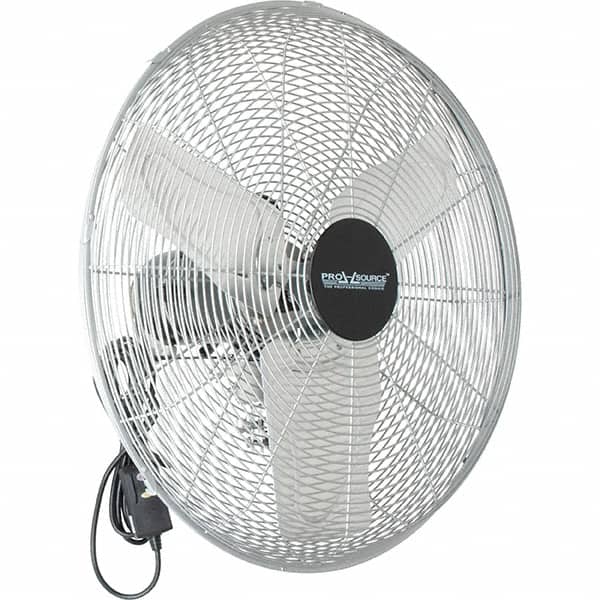 PRO-SOURCE - 24" Blade, 1/4 hp, 5,200, 6,000 & 7,700 CFM, Oscillating Industrial Circulation Fan - Back-Mounted, 120 VAC Volts, 1.60-1.90 Amps, 3 Speed - Exact Tooling