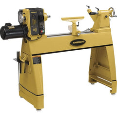 Powermatic - 20" Swing, 36" Between Centers, 220 Volt, Triple Phase Toolroom Lathe - 2MT Taper, 2 hp, 15 to 3,200 RPM, 5/8" Bore Diam, 36-1/2" Deep x 47" High x 81" Long - Exact Tooling