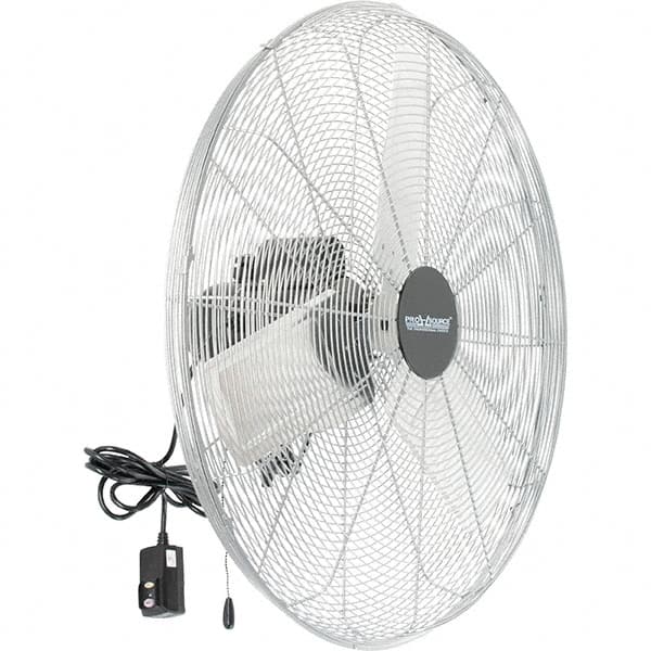 PRO-SOURCE - 30" Blade, 1/4 hp, 5,300, 6,200 & 7,800 CFM, Oscillating Industrial Circulation Fan - Back-Mounted, 120 VAC Volts, 1.60-1.90 Amps, 3 Speed - Exact Tooling