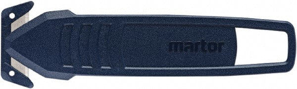 Martor USA - Recessed/Hook Blade Safety Utility Knife - Dark Blue Poly-Steel Handle, 1 Blade Included - Exact Tooling