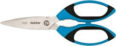Martor USA - 2-3/4" LOC, 8-1/2" OAL Stainless Steel Blunt-Point Scissors - Ambidextrous, Fiberglass Straight Handle, For Fabrics, Paper, Heavy Weight Paper - Exact Tooling
