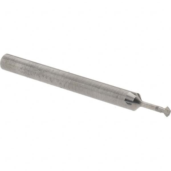 Accupro - 5/64° 5/64" Cut Diam, 0.039" Cut Width, 1/8" Shank, Solid Carbide Double-Angle Cutter - Exact Tooling
