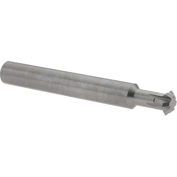 Accupro - 7/16° 7/16" Cut Diam, 0.157" Cut Width, 7/16" Shank, Solid Carbide Double-Angle Cutter - Exact Tooling
