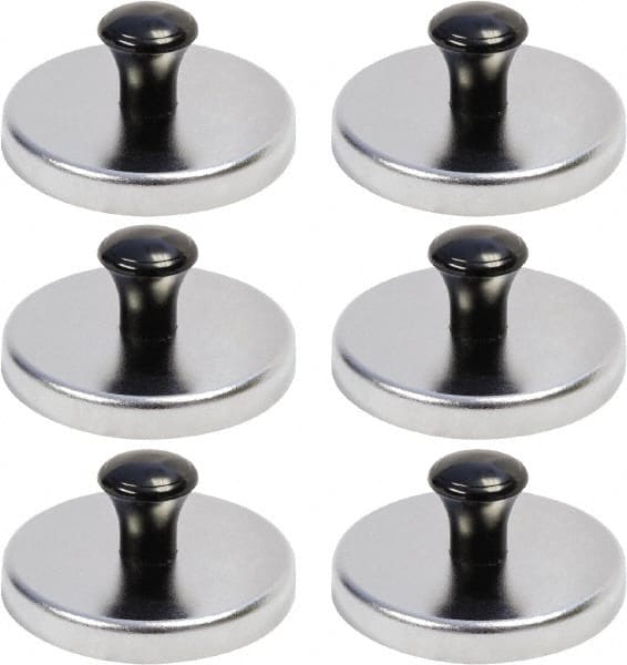 Mag-Mate - 2-5/8" Diam x 2-5/8" Long 1-1/8" Magnet Height, 80 Lb Max Pull Magnetic Print Holder - Round, 1.13" High, 41 Lb Average Magnetic Pull - Exact Tooling