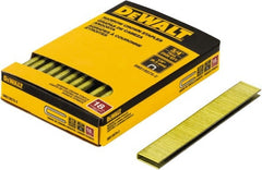 DeWALT - 5/8" Long x 1/4" Wide, 18 Gauge Crowned Construction Staple - Steel, Copper Finish, Chisel Point - Exact Tooling