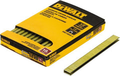 DeWALT - 1/2" Long x 1/4" Wide, 18 Gauge Crowned Construction Staple - Steel, Copper Finish, Chisel Point - Exact Tooling