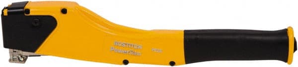 Stanley Bostitch - Manual Hammer Tacker - 1/4, 5/16, 3/8" Staples, 168 Lb Capacity, Yellow, Aluminum Die Cast - Exact Tooling