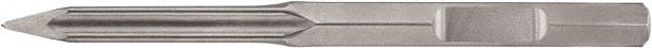 DeWALT - 15-1/2" OAL, 1-1/8" Shank Diam, Point Chisel - Hex Drive, Hex Shank, Steel - Exact Tooling