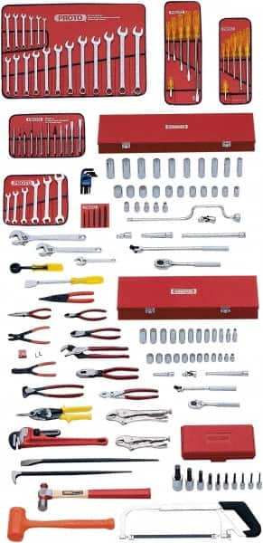 Proto - 157 Piece 3/8 & 1/2" Drive Master Tool Set - Comes in Top Chest - Exact Tooling