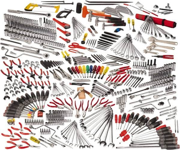 Proto - 558 Piece 1/4, 3/8 & 1/2" Drive Master Tool Set - Comes in Workstation - Exact Tooling