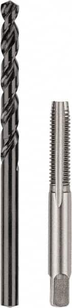 DeWALT - H to H Drill, M8x1.25 to M8x1.25 Tap, Hand Tap and Drill Set - Oxide Finish High Speed Steel Drills, Bright Finish Carbon Steel Taps, Taper Chamfer, 2 Piece Set - Exact Tooling