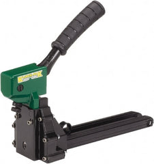 Klinch-Pak - Manual Staple Gun - 1-1/4" Staples, 100 Lb Capacity, Green, Aluminum - Exact Tooling