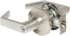 Yale - Storeroom Lever Lockset - 2-3/4" Back Set, Steel, Brushed Chrome Finish - Exact Tooling