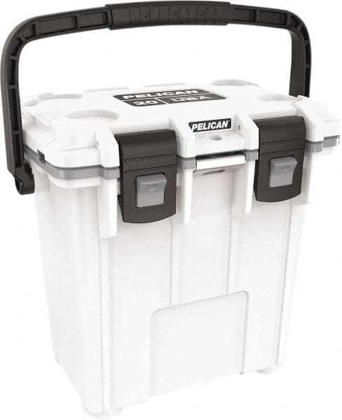 Pelican Products, Inc. - 20 Qt Cooler - Polypropylene, White/Gray - Exact Tooling