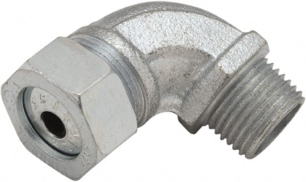 Hubbell-Raco - 1/2" Trade, Malleable Iron Angled Liquidtight Conduit Connector - Exact Tooling