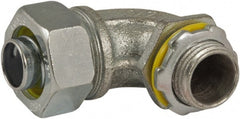 Hubbell-Raco - 1/2" Trade, Steel & Malleable Iron Angled Liquidtight Conduit Connector - Exact Tooling