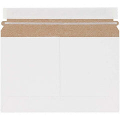 Made in USA - 6" Long x 9-1/2" Wide Peel-Off Self-Seal Flat Mailer - White - Exact Tooling